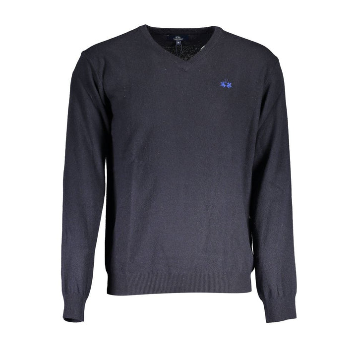La Martina Blu Wool Men Sweater