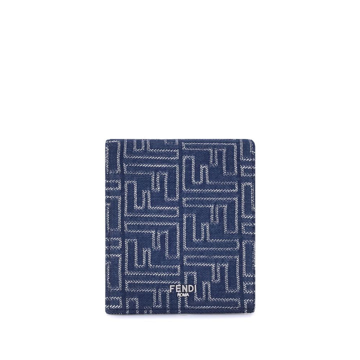 Fendi Blue Fabric Wallet