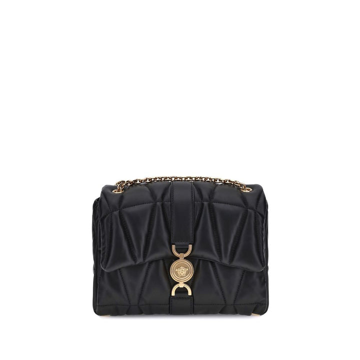 Versace Black Calf Leather Bos Taurus Shoulder Bag