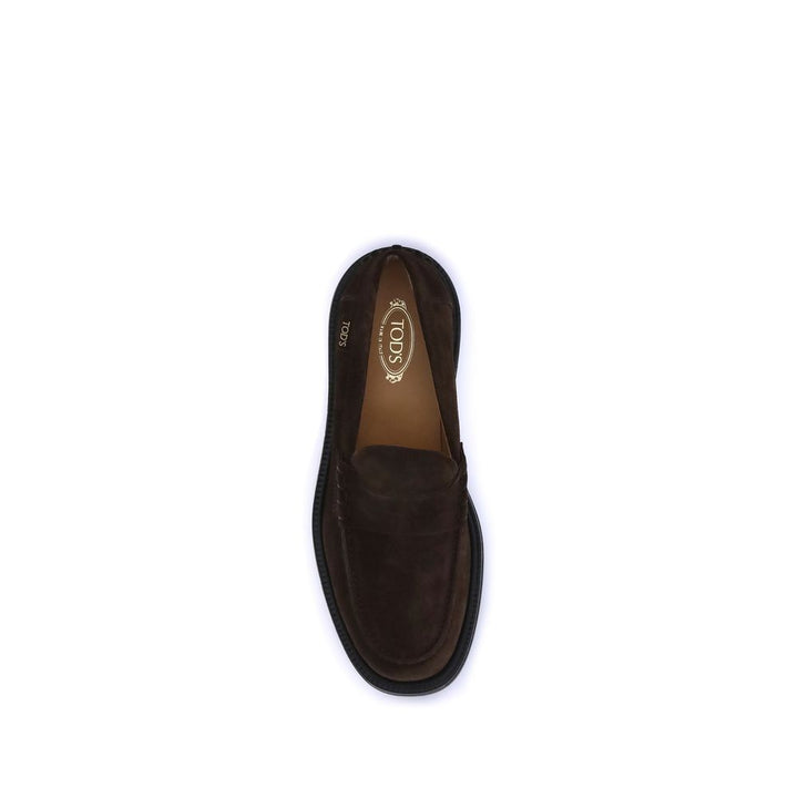 Tod's Brown Rubber Slip-On Loafers