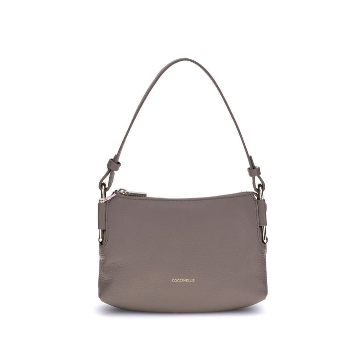 Coccinelle Gray Calf Leather Bos Taurus Shoulder Bag