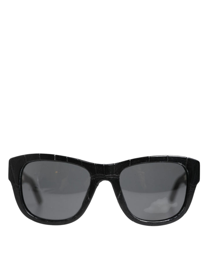Dolce & Gabbana Black Leather Frame DG4177 Tinted Lens Sunglasses