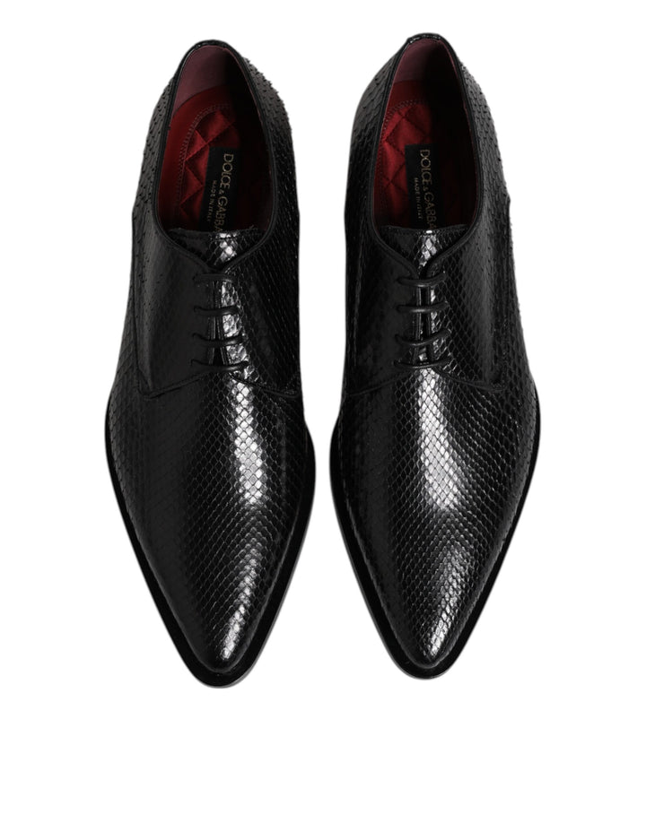 Dolce & Gabbana Black Leather Lace Up Dress Men Derby Shoes