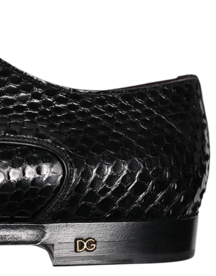 Dolce & Gabbana Black Leather Lace Up Dress Men Derby Shoes