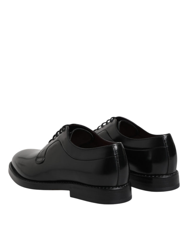 Dolce & Gabbana Black Calf Leather Lace Up Dress Derby Shoes