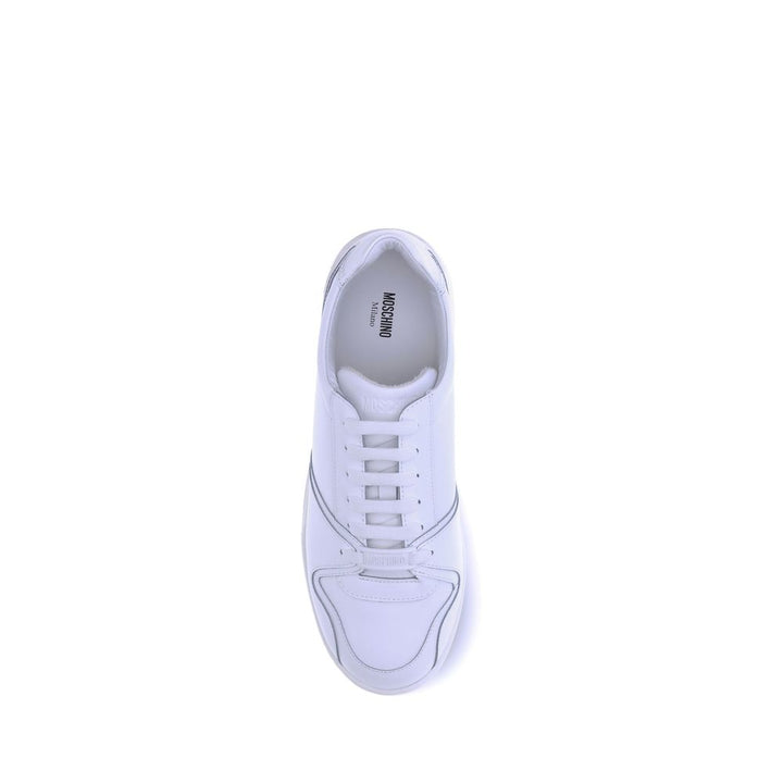 Moschino White Rubber Low Top Sneakers