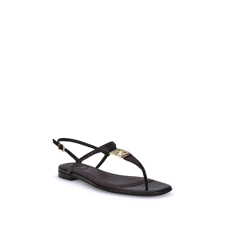 Fendi Multicolor Calf Leather Bos Taurus Flat Sandals