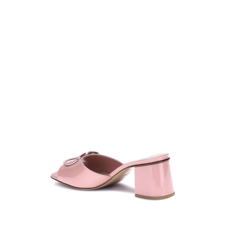 Valentino Garavani Multicolor Calf Leather Bos Taurus Flat Sandals
