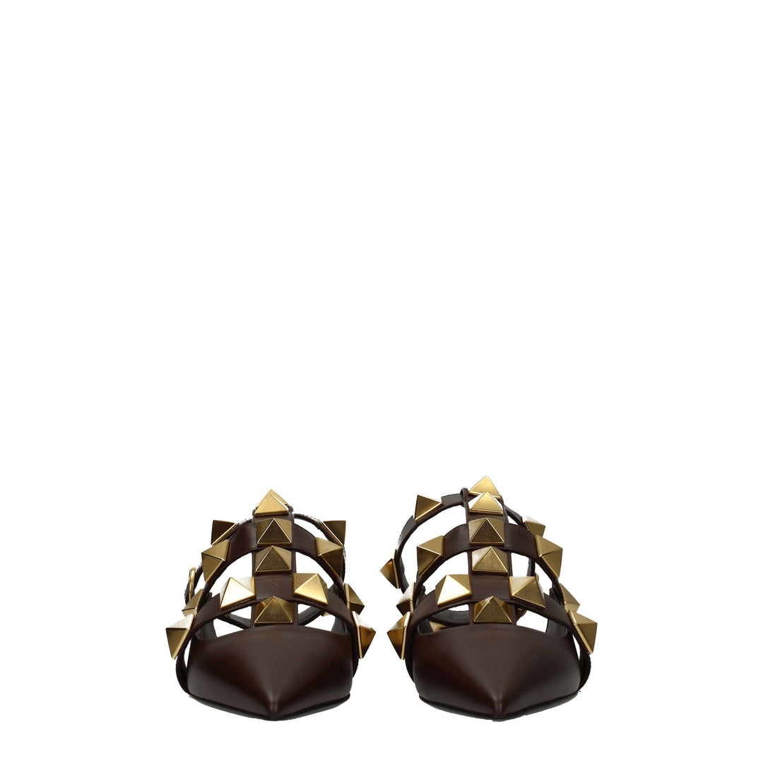 Valentino Garavani Brown Leather Sandals