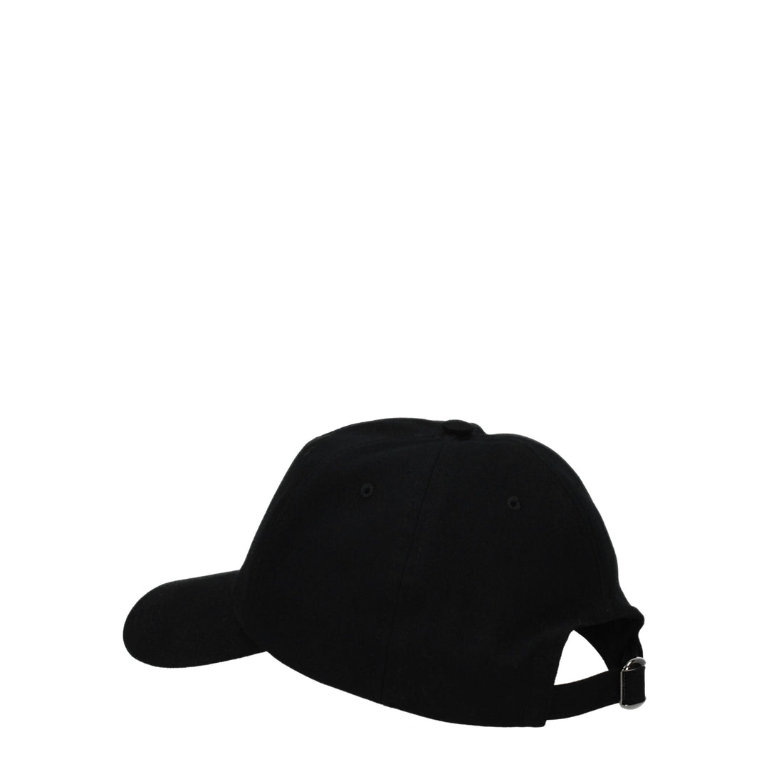 Valentino Garavani Black Cotton Cap (Baseball Hat)