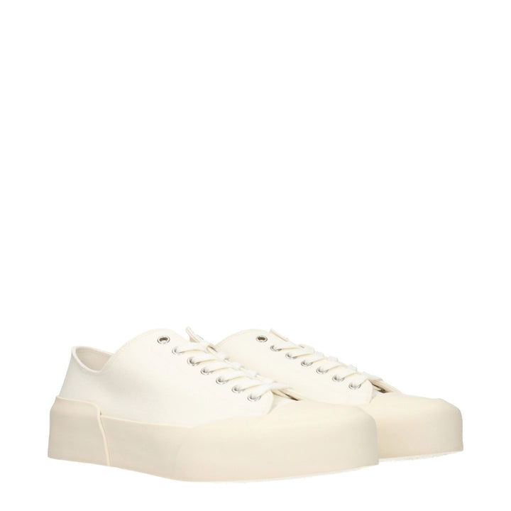 Jil Sander Beige Fabric Low Top Sneakers