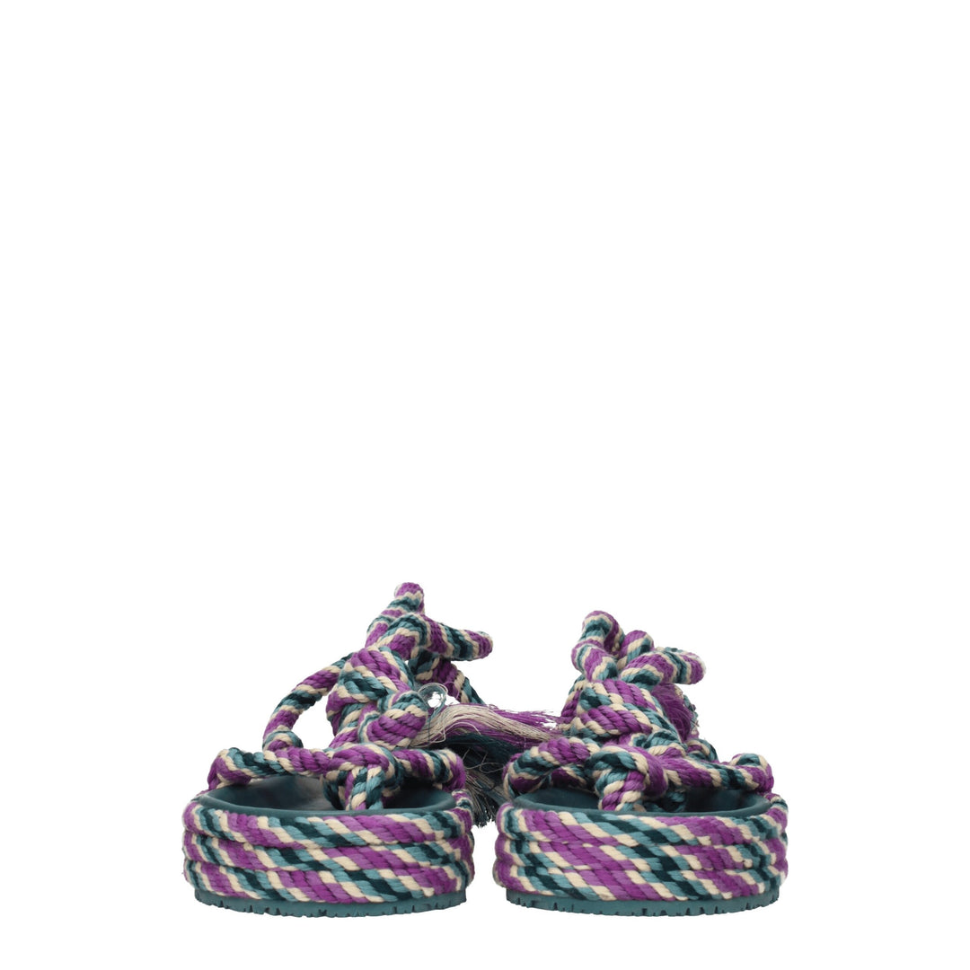 Isabel Marant Multicolor Fabric Flat Sandals