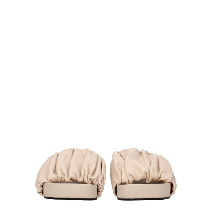 Jil Sander Pink Leather Slippers
