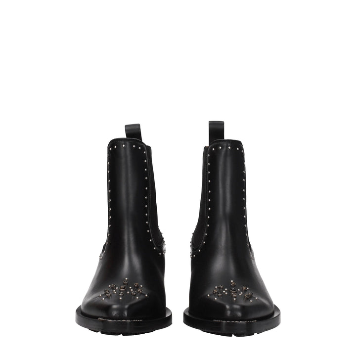 Chloé Black Leather Ankle Boots