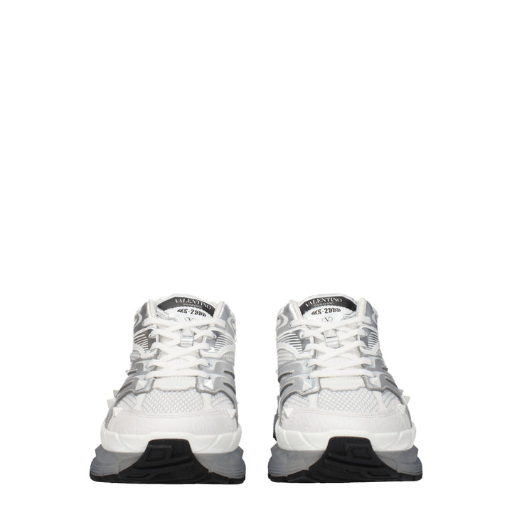Valentino Garavani White Fabric Athletic Sneakers