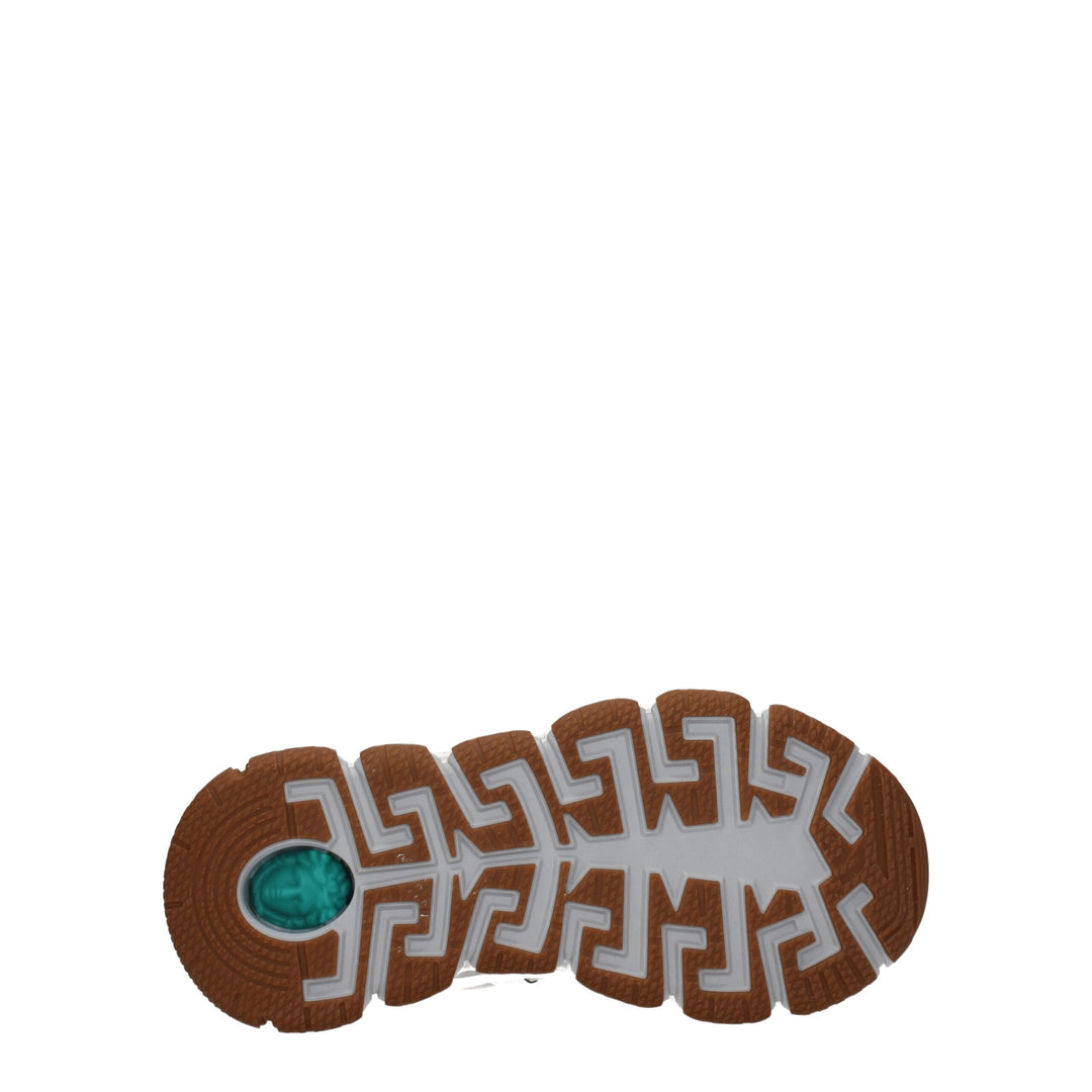 Versace White Fabric Athletic Sneakers