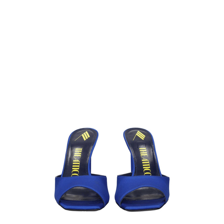 The Attico Blue Satin Stiletto Heel Sandals