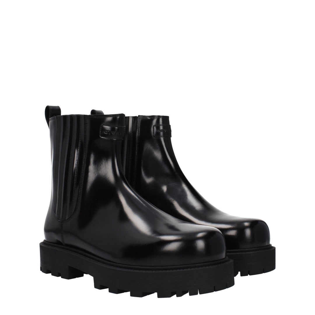 Givenchy Black Leather Ankle Boots