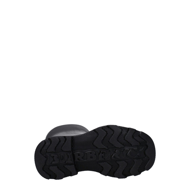 Burberry Black Cotton Rain Boots