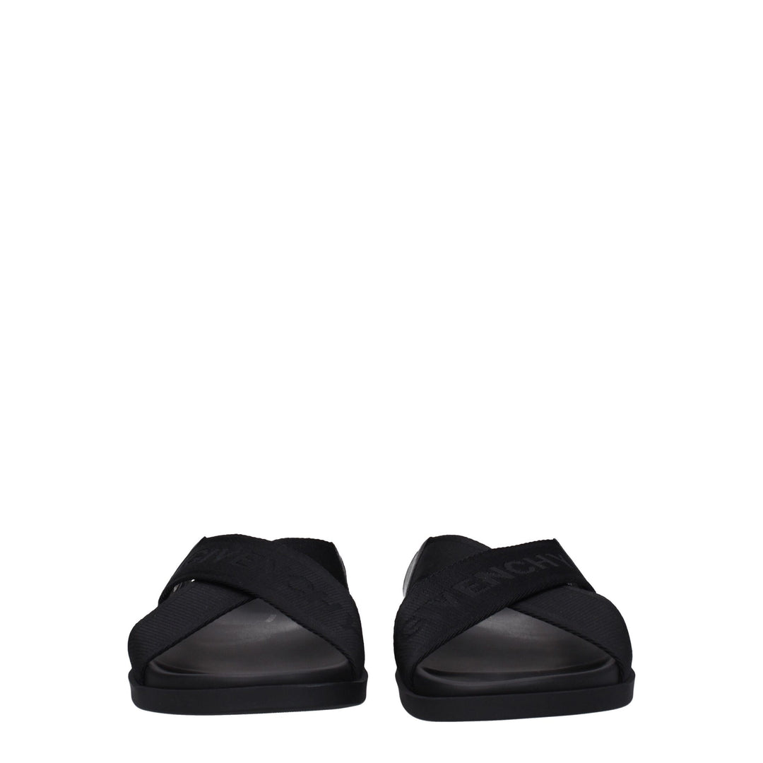 Givenchy Black Fabric Slippers
