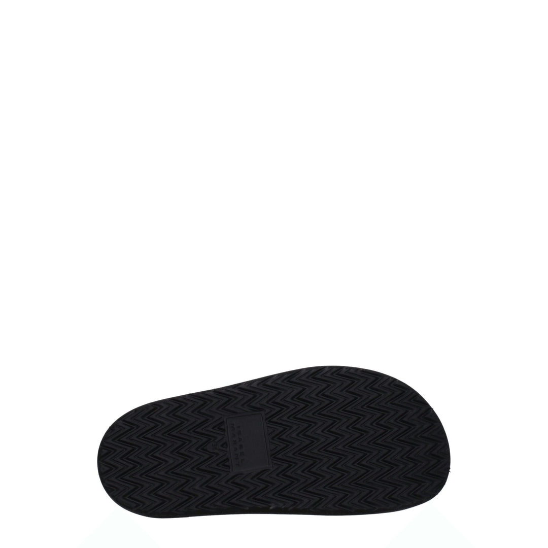 Isabel Marant Black Leather Slippers