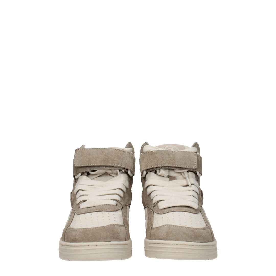 Palm Angels Beige Leather High Top Sneakers