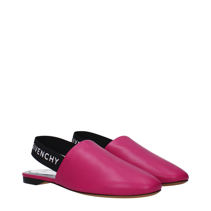 Givenchy Pink Leather Flat Sandals