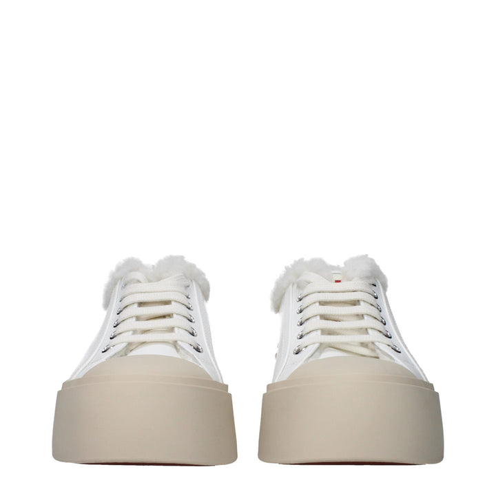 Marni White Leather Low Top Sneakers