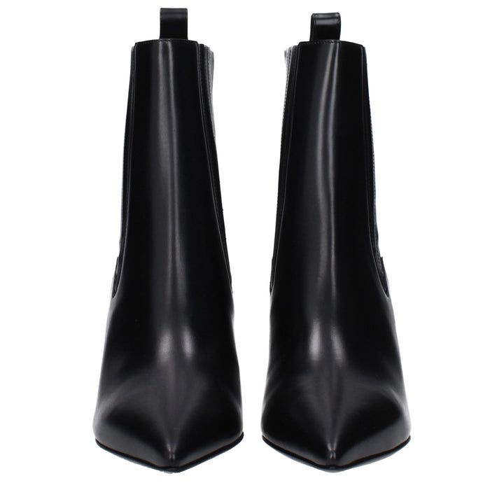 Valentino Garavani Black Leather Ankle Boots