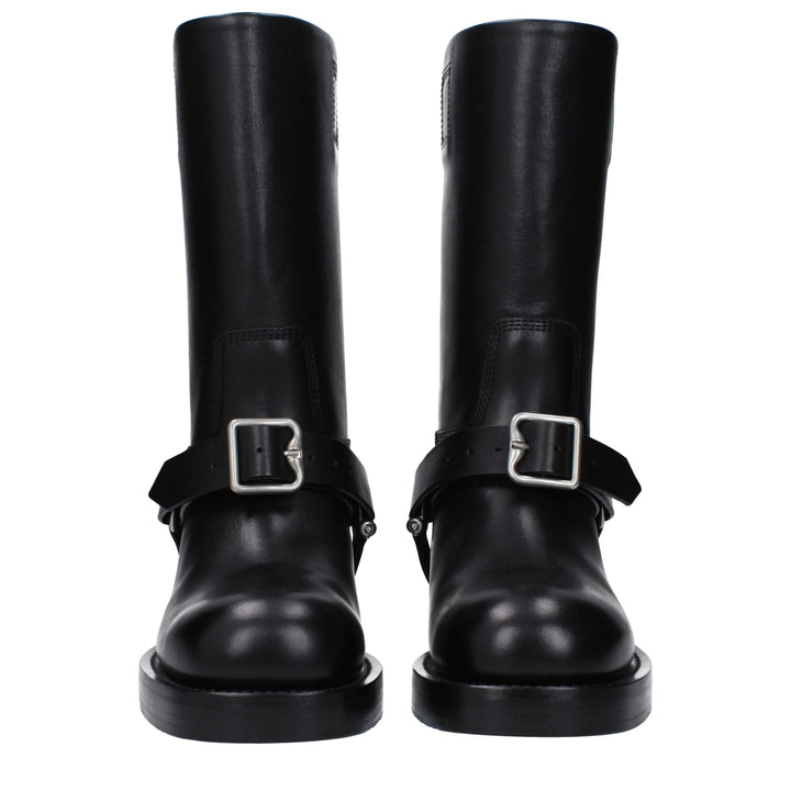 Burberry Black Leather Boots