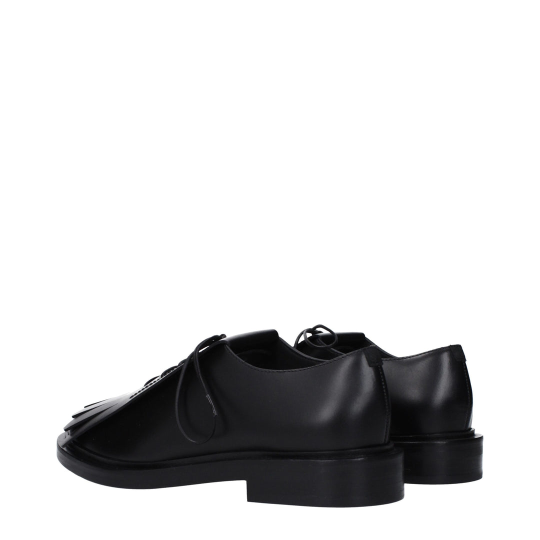 Max Mara Black Leather Oxfords And Derbies