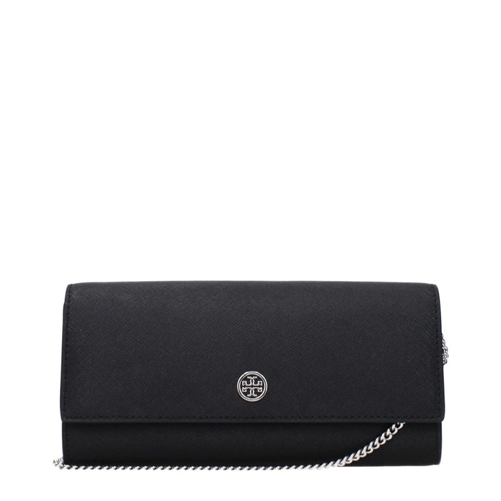Tory Burch Black Leather Clutch Bag