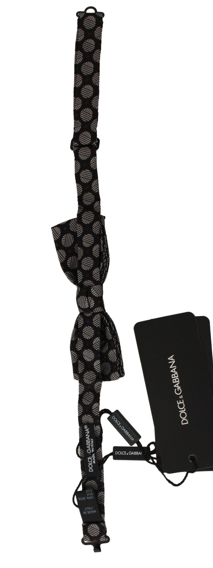 Dolce & Gabbana Brown Silk Polka Dot Jacquard Men  Bow Tie Papillon