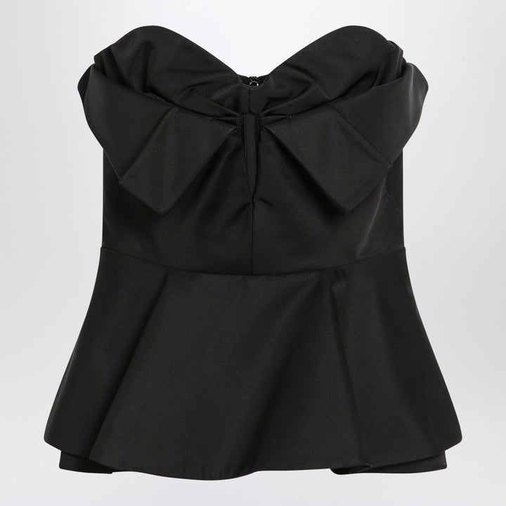 Alexander McQueen Black corset top in silk blend