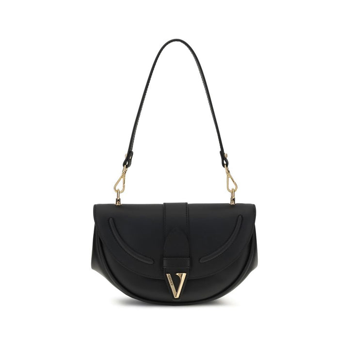 Versace Black Calf Leather Bos Taurus Shoulder Bag