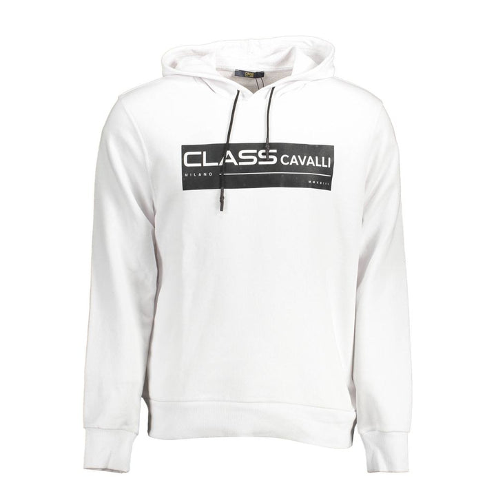 Cavalli Class White Cotton Men's Sweater