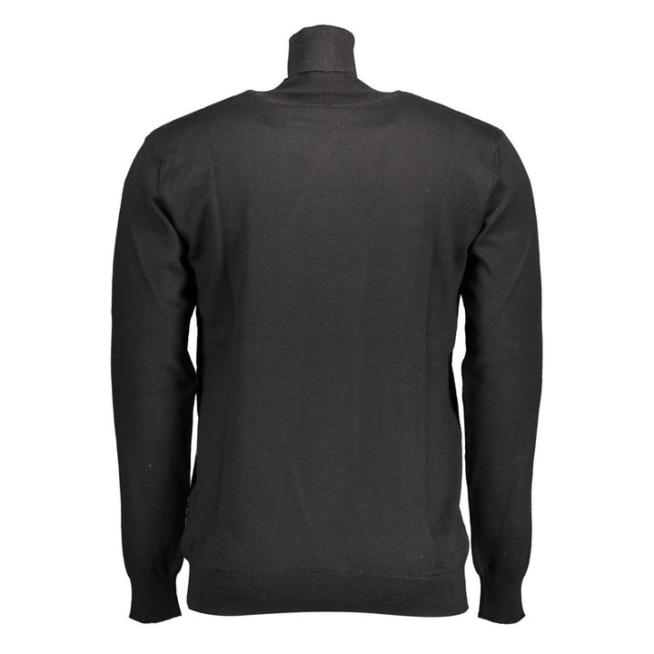 U.S. POLO ASSN. Black Cotton Men's Turtleneck Sweater