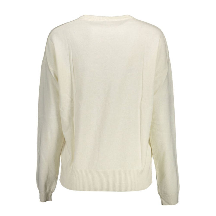 U.S. POLO ASSN. White Fabric Women's Sweater