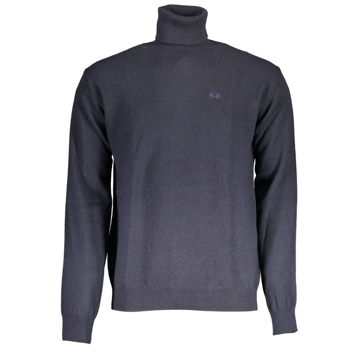 La Martina Blue Wool Men Sweater
