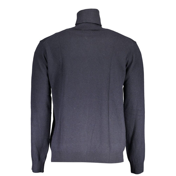 La Martina Blue Wool Men Sweater