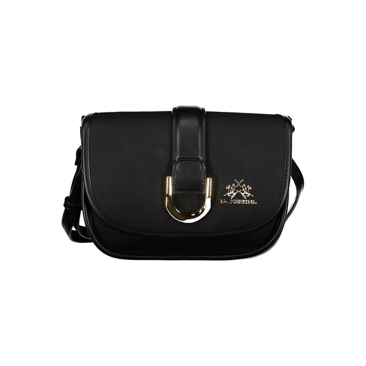 La Martina Black Polyurethane Women Shoulder Bag