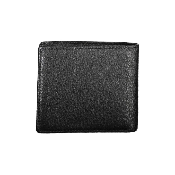 La Martina Black Leather Men's Wallet Holder