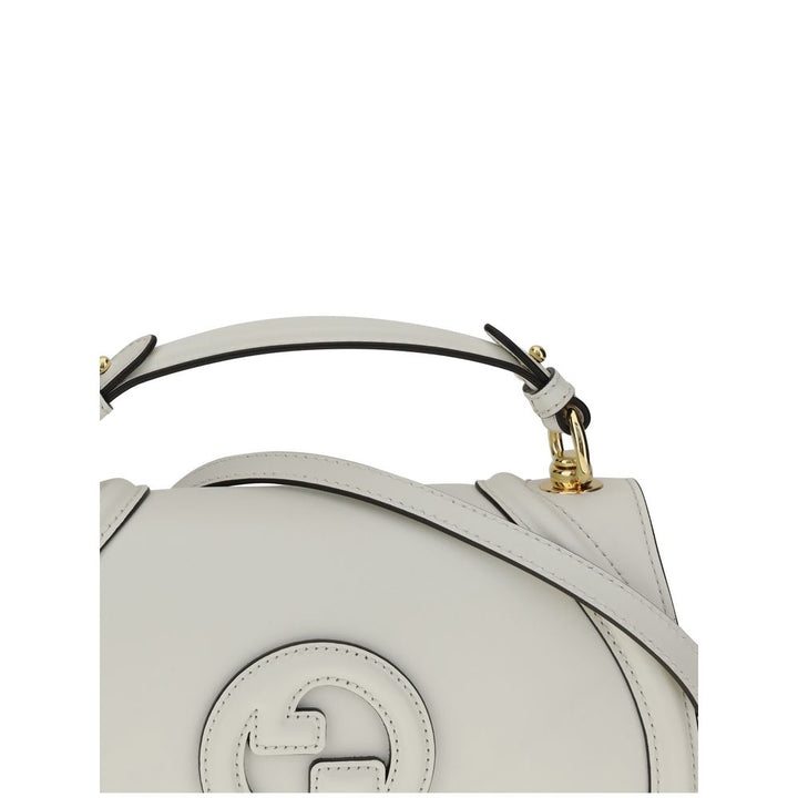 Gucci White Calf Leather Bos Taurus Handbag
