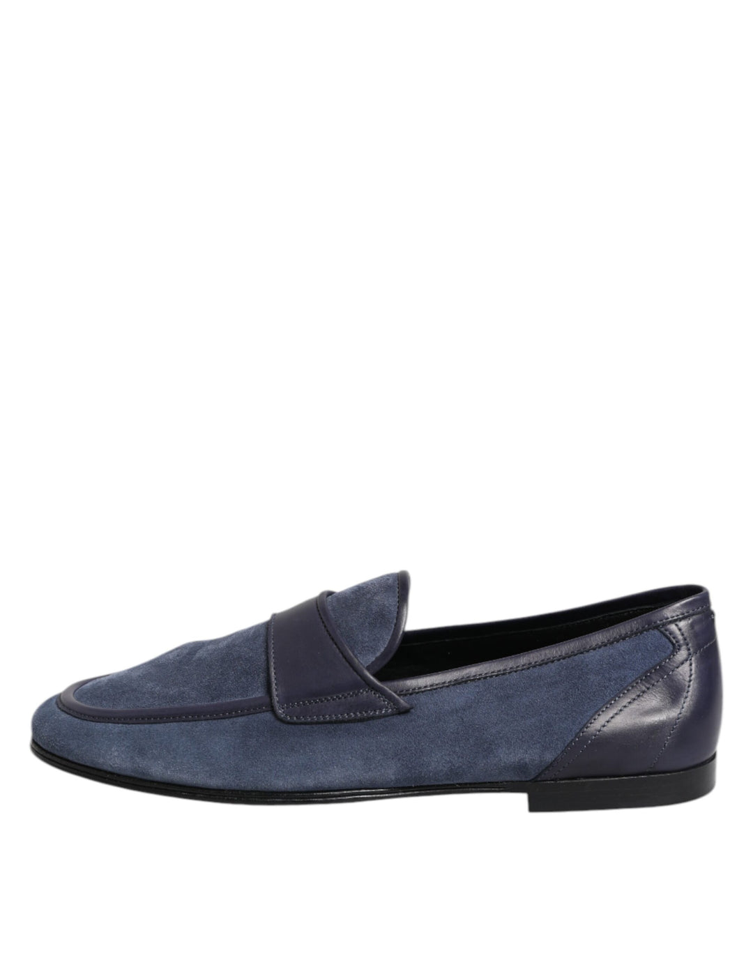 Dolce & Gabbana Blue Suede Leather Loafers Moccasin Shoes