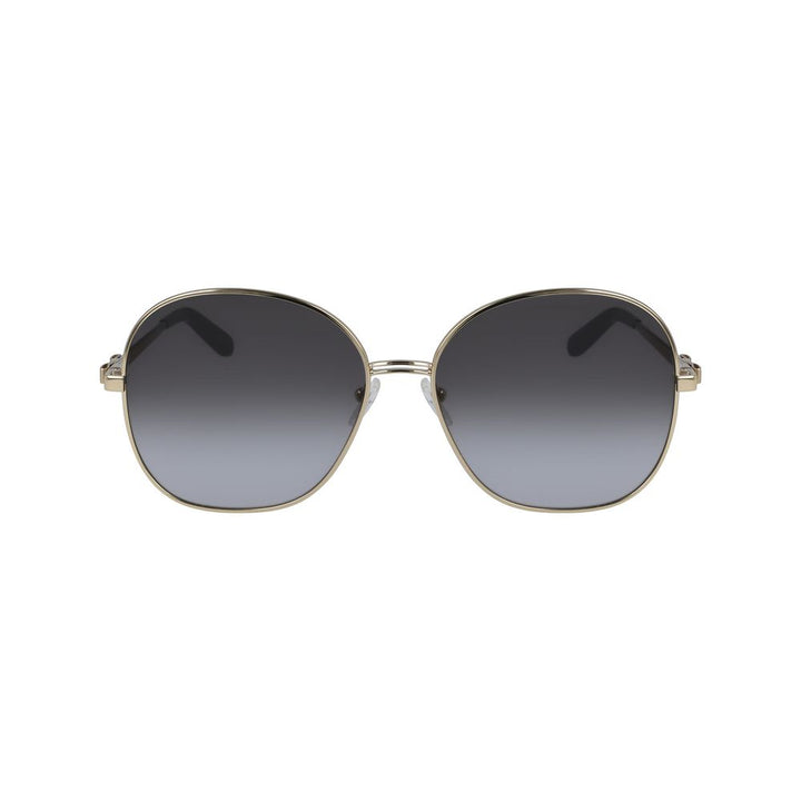 Salvatore Ferragamo Gold Metal Sunglasses