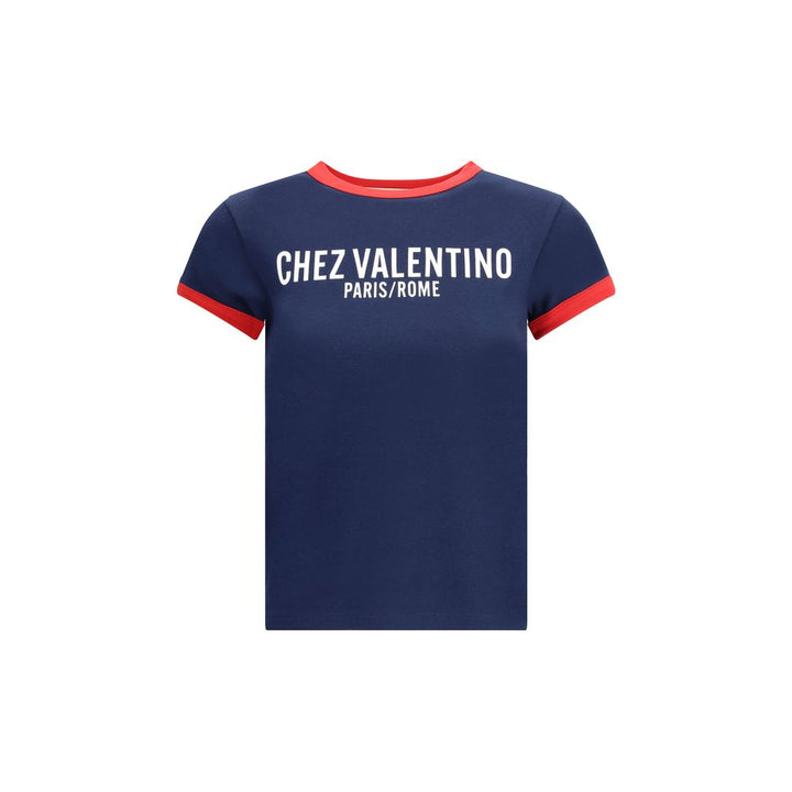 Valentino Blue Cotton T-Shirt