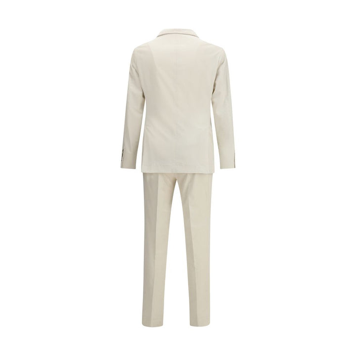 Brunello Cucinelli Cream Cotton Two-Piece Suit