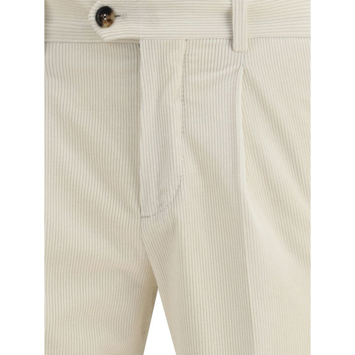 Brunello Cucinelli Cream Cotton Two-Piece Suit
