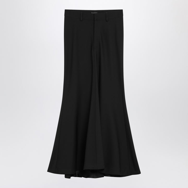 Balenciaga Black long wool skirt