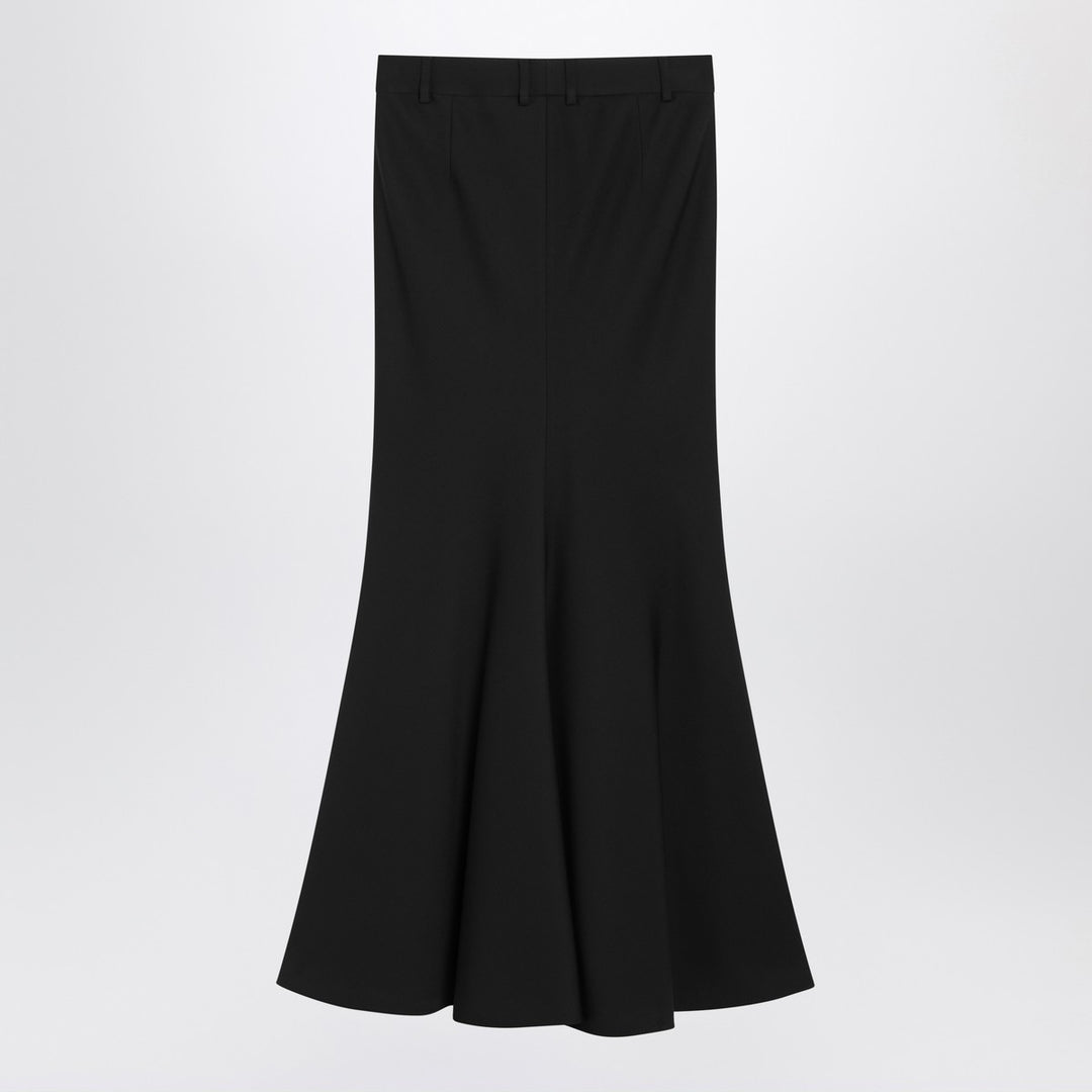 Balenciaga Black long wool skirt